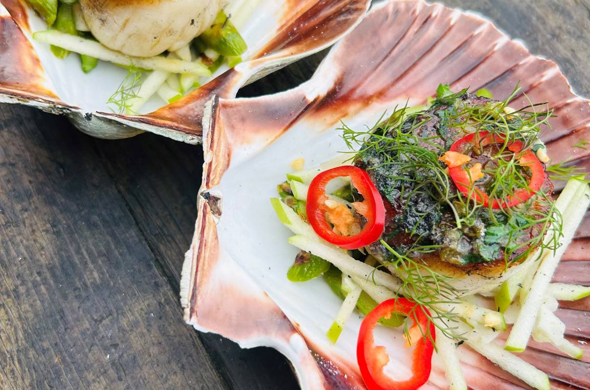 Scallops Over Fire: A Garden-Fresh Recipe